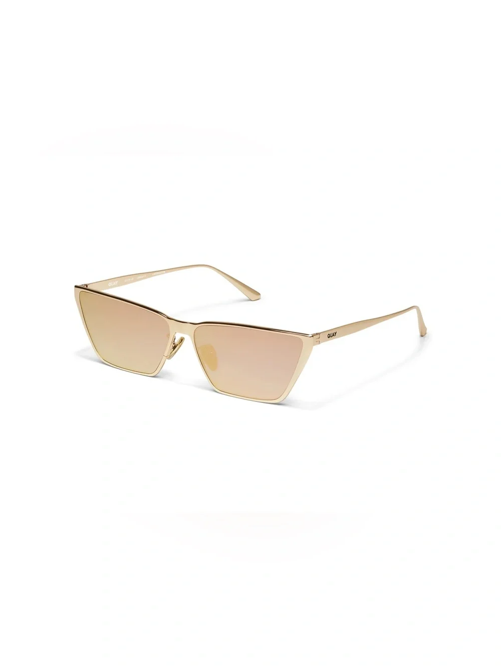 NEW Quay Australia Bad Habit Adorned Sunglasses Gold